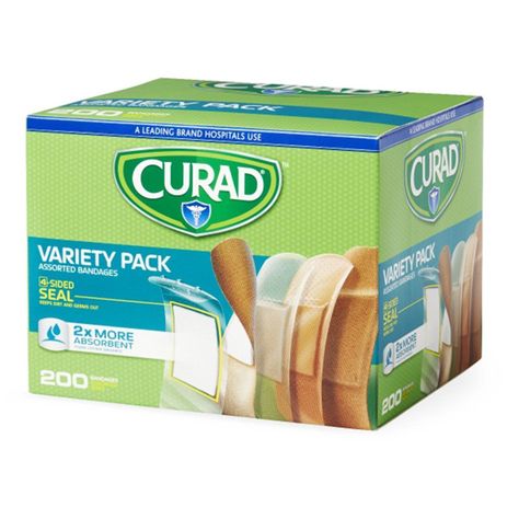 Box 200 Uu Parche Curita Tela Flexible Varios Tamaños Curad-1
