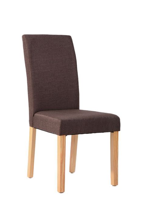 Silla de Comedor Acolchada con Tapiz de Tela Café-0
