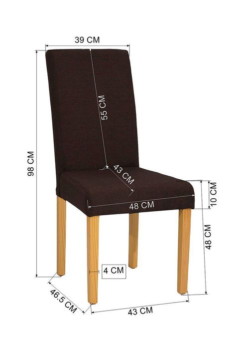 Silla de Comedor Acolchada con Tapiz de Tela Café-2