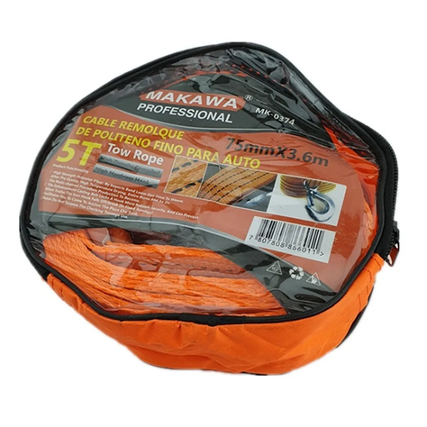 Cable Remolque Para Auto 5 Toneladas 75mm X 3.6m Makawa-1
