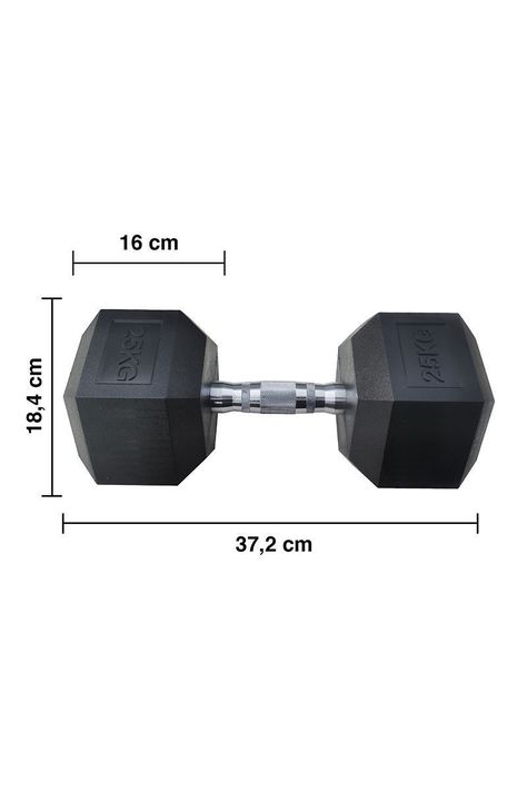 Mancuerna Hexagonal 25 Kg Negro-2