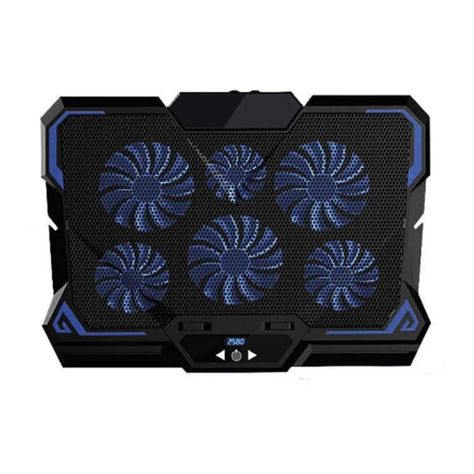 Ventilador de Notebook Gamer 6 Aspas Luz Led Azul Reptilex-0