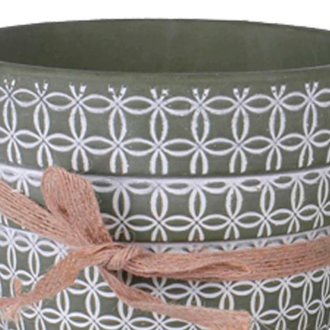 Maceta Decorativa Cuadrille Verde-2