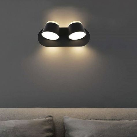 Apliqué Elegante Doble Decorativo LED Movible 10W Negro-3