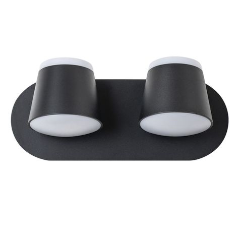 Apliqué Elegante Doble Decorativo LED Movible 10W Negro-1