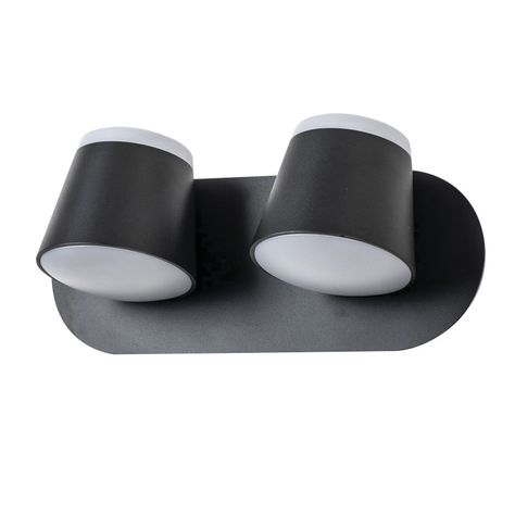Apliqué Elegante Doble Decorativo LED Movible 10W Negro-0