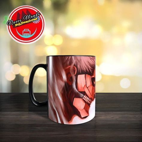 Taza Mágica De Eren Jaeger Vs Titán Acorazado-1