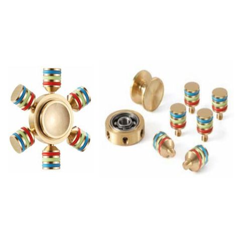 Spinner Anti Stress Metálico Desarmable 6 Puntas-2