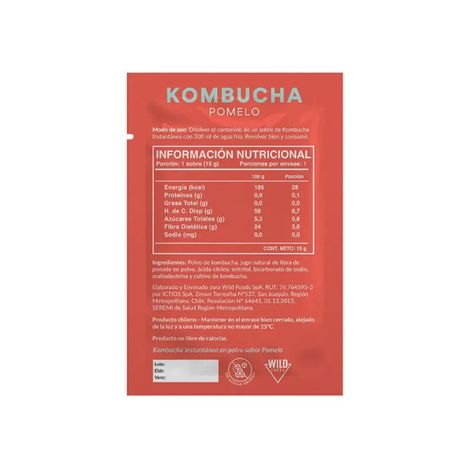 Kombucha Instantánea 12 unidades – Pomelo 15g-2