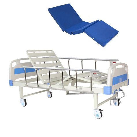 cama clínica manual 2 posiciones con baño+colchón-0