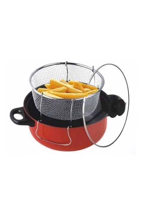 Olla Freidora Con Cesta Y Tapa Para Fre Freir Papa Cocinar-1