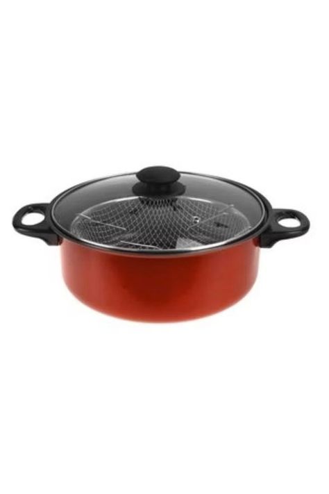 Olla Freidora Con Cesta Y Tapa Para Fre Freir Papa Cocinar-0