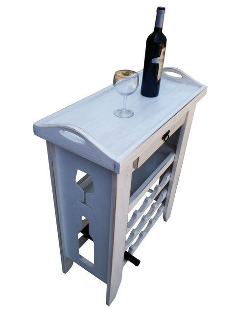 Mesa cava blanca con cubierta blanca desmontable-1