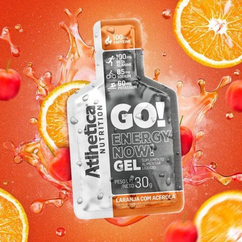 Gel Energizante Go! 10 Unidades  Naranja - Atlhetica-2