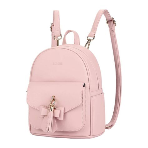 ECOSUSI Mini mochila con lazo Rosado-0