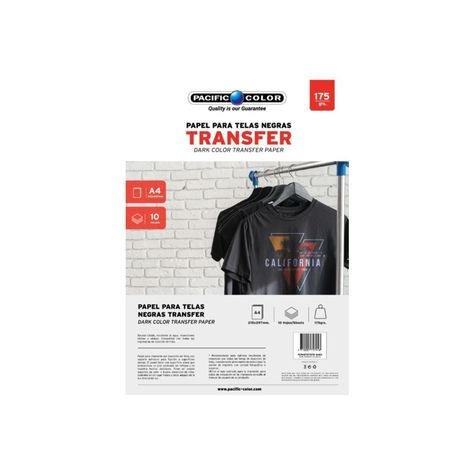 Papel Transfer Ropa Oscura 10 Hojas Tamaño A4 De 175grs - Ps-0