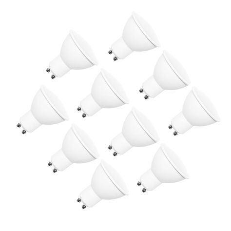 Pack 10 Ampolleta GU-10 ECO 38º 6W Luz Cálida-0