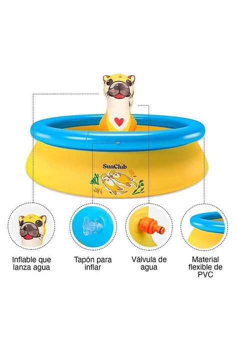 Piscina Inflable Nutria 457 L 41x150 cm Amarillo-3