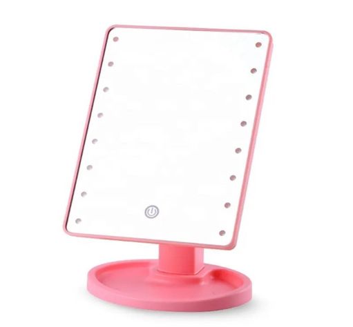 Espejo Led De Maquillaje Con Pedestal Rotación 360°-0