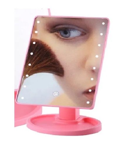 Espejo Led De Maquillaje Con Pedestal Rotación 360°-4