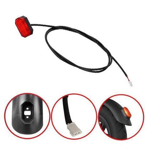 Luz Trasera Scooter Eléctrico Clon Xiaomi Forma Hexagonal-4