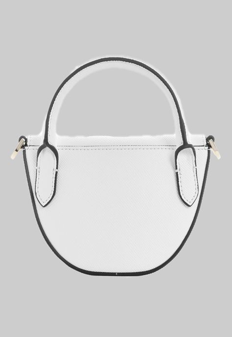 Mini Cartera Guess Eco Ivy Mini Top Handle Flap Whi Blanco-2