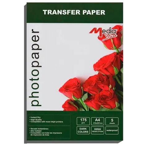 Papel Transfer Para Telas Oscuras / A4 / 5 Hojas / 140gr-0