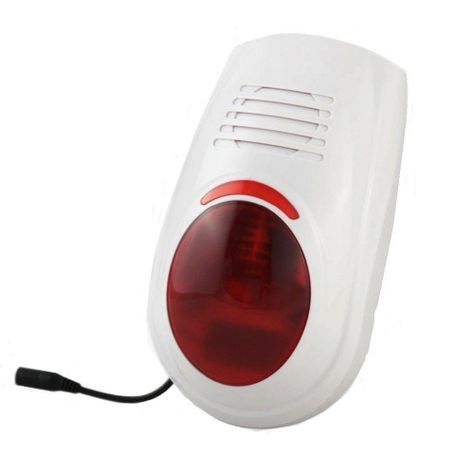 Alarma Comunitaria 120 Db Luz Roja + Bateria + 3 Controles-1