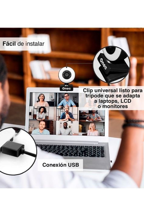 Web Cam Tik Tok 2560P 2K Aro de Luz y Trípode-2