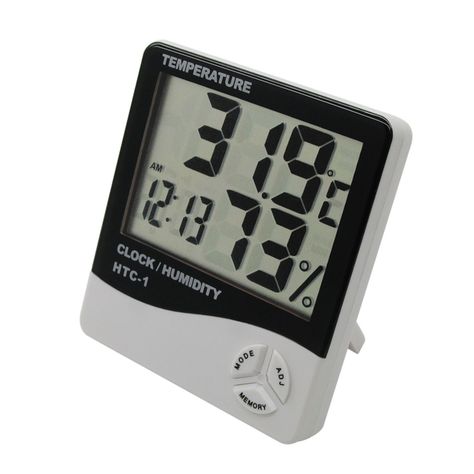 Medidor Para Temperatura y Humedad HTC-1 Incluye Reloj Alarma-1