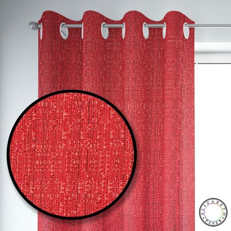 SET DE CORTINAS HOGAR 2 PAÑOS DE 140 X 220 CM ROJO-1