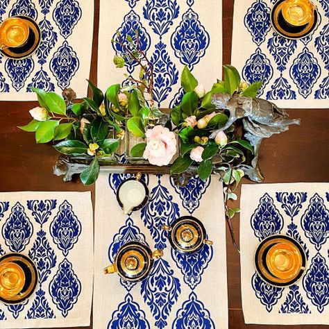 Set  Individuales linet natural Arabesque-1