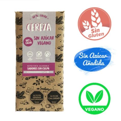Chocolate Cacao - Cerezas Vegana SABORES SIN CULPA-1