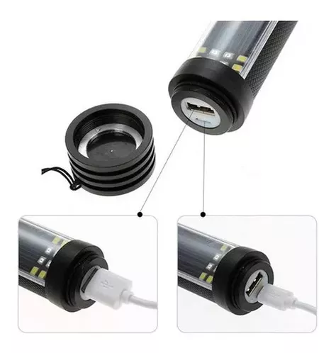 Linterna Led Recargable Solar T09 Rompe Vidrios -2