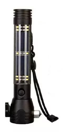 Linterna Led Recargable Solar T09 Rompe Vidrios -0