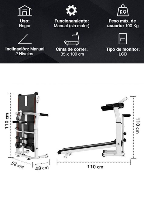 Trotadora Caminadora Plegable Plus Home Fitness-1