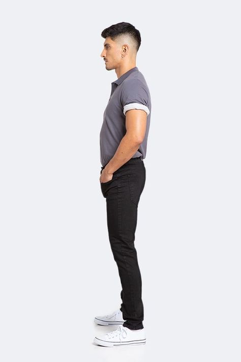 Jeans Hombre Skinny Negro Oscuro-2