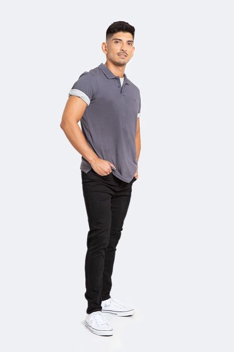 Jeans Hombre Skinny Negro Oscuro-4