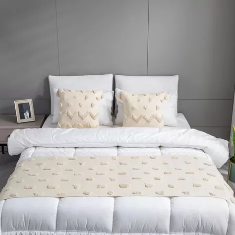 Set Piecera Boho Beige 60 X 200 +2 fundas-0