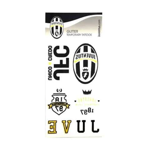 TATUAJE - JUVENTUS SINGLE SHEET GLITTER TATTOO-0