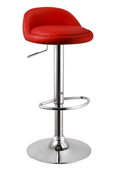 Pack 2 Piso Bar Altura Regulable Rojo-2