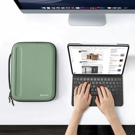 Tomtoc Estuche portafolio para iPad 12,9" - Cactus-4