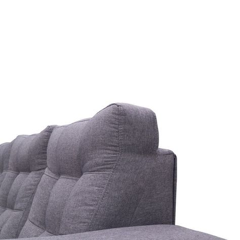 Sofá Antu Chenille Tipo Lino Gris 3 Cuerpos-2