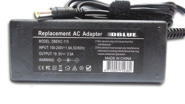 CARGADOR NOTEBOOK PARA SONY VAIO PCG-R Series 19.5V 3.9A 6.0MM 4.4MM -0
