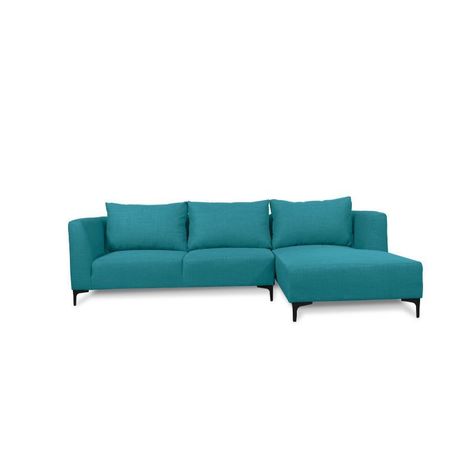 Seccional Suria Chenille Tipo Lino Turquesa-0