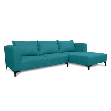 Seccional Suria Chenille Tipo Lino Turquesa-1