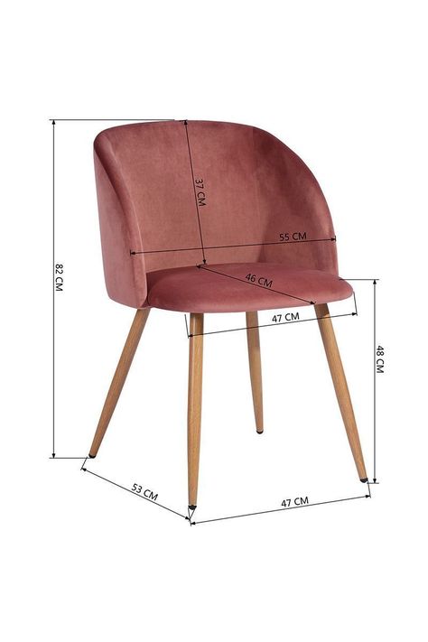 Pack 2 Sillas Comedor Lounge Terciopelo - Rosa-2