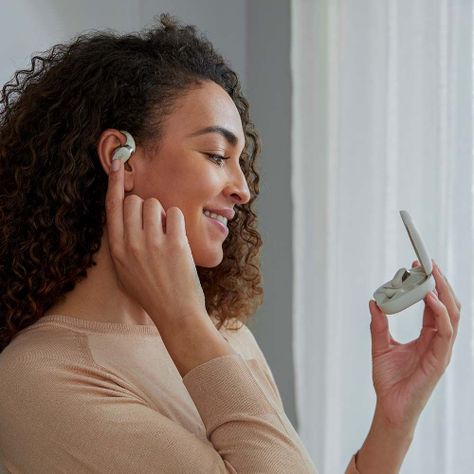 Audífonos Bluetooth OpenFit Beige-4