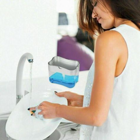 Dispensador De Jabón Lavaplatos Fregadero Porta Esponja-4