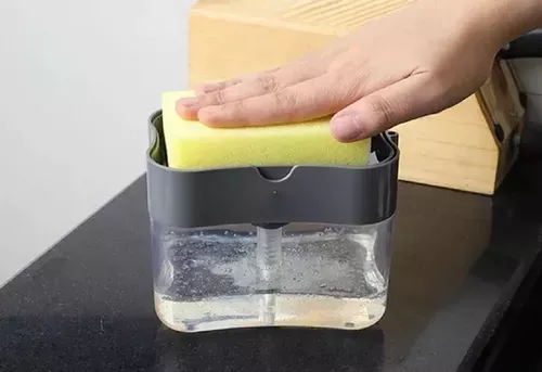 Dispensador De Jabón Lavaplatos Fregadero Porta Esponja-6